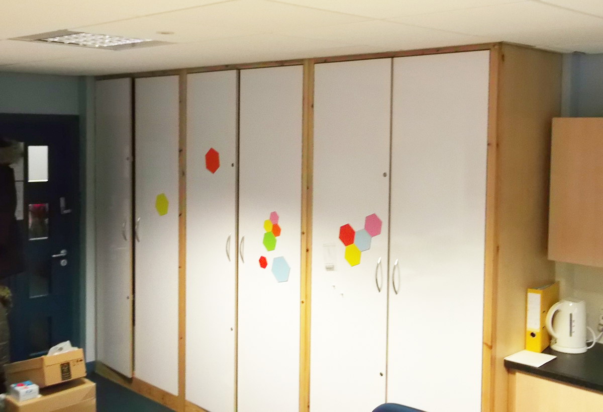 whiteboard cupboard doors