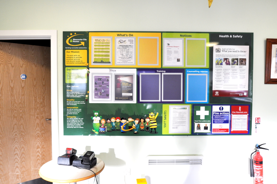 magnetic notice board