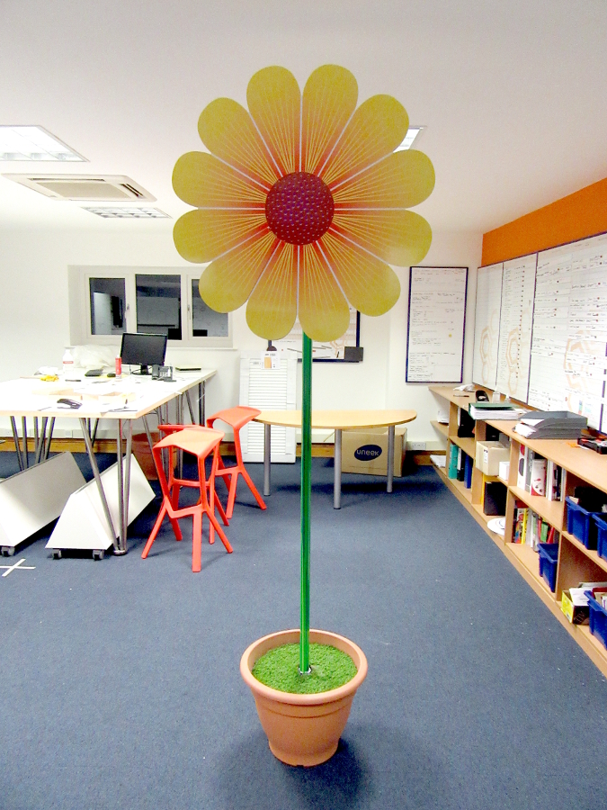 Bespoke whiteboard flower