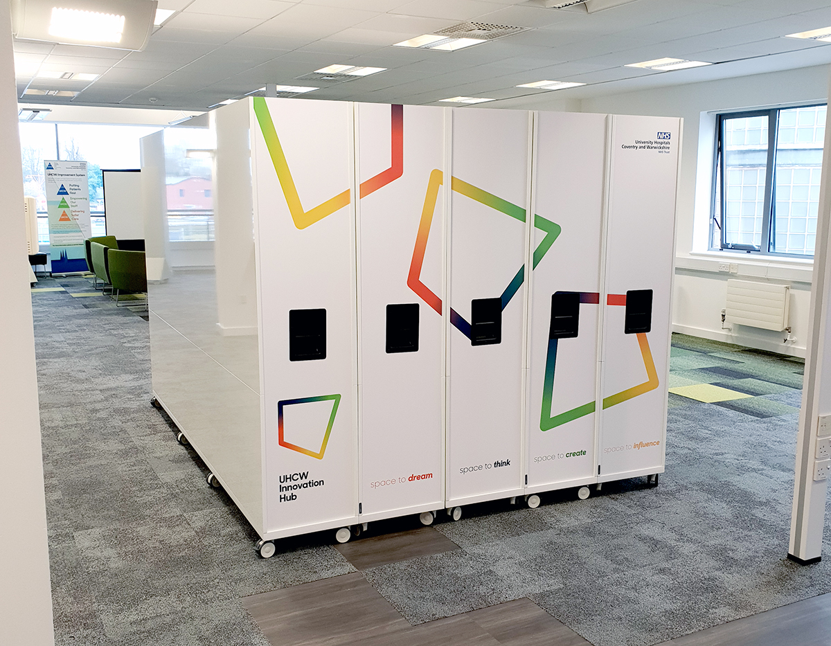 custom branded mobile whiteboard walls