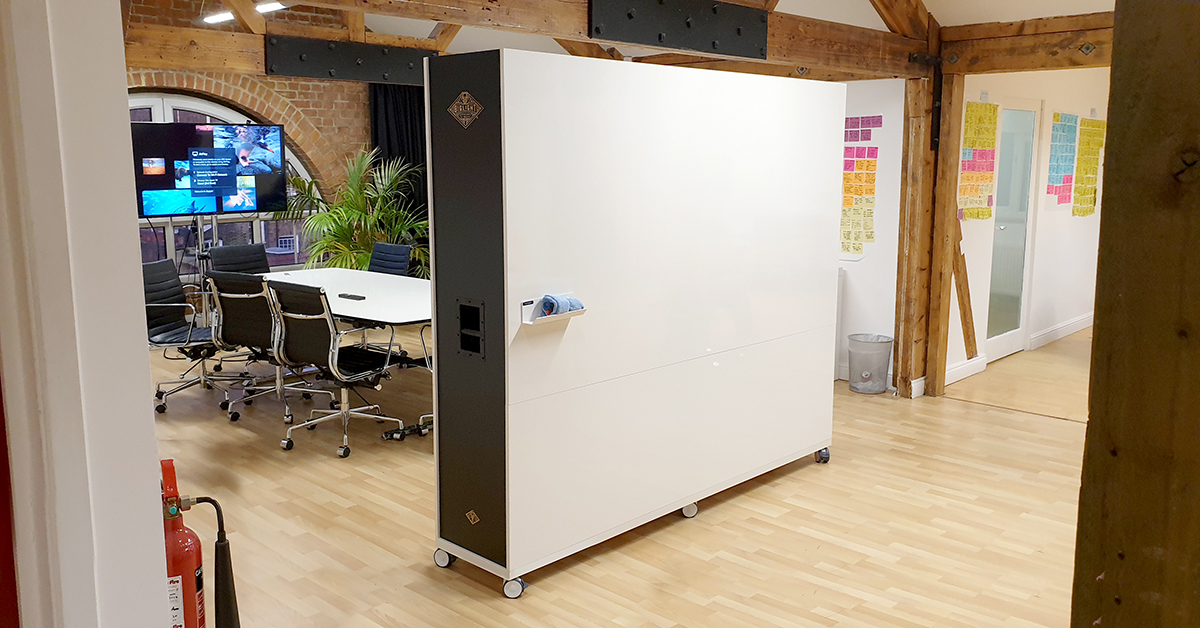 Branded Mobile Whiteboard Divider