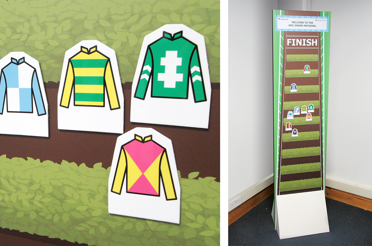 Custom printed leaderboard and magnets