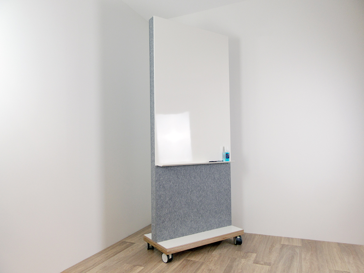 Acoustic screen with built in whiteboard