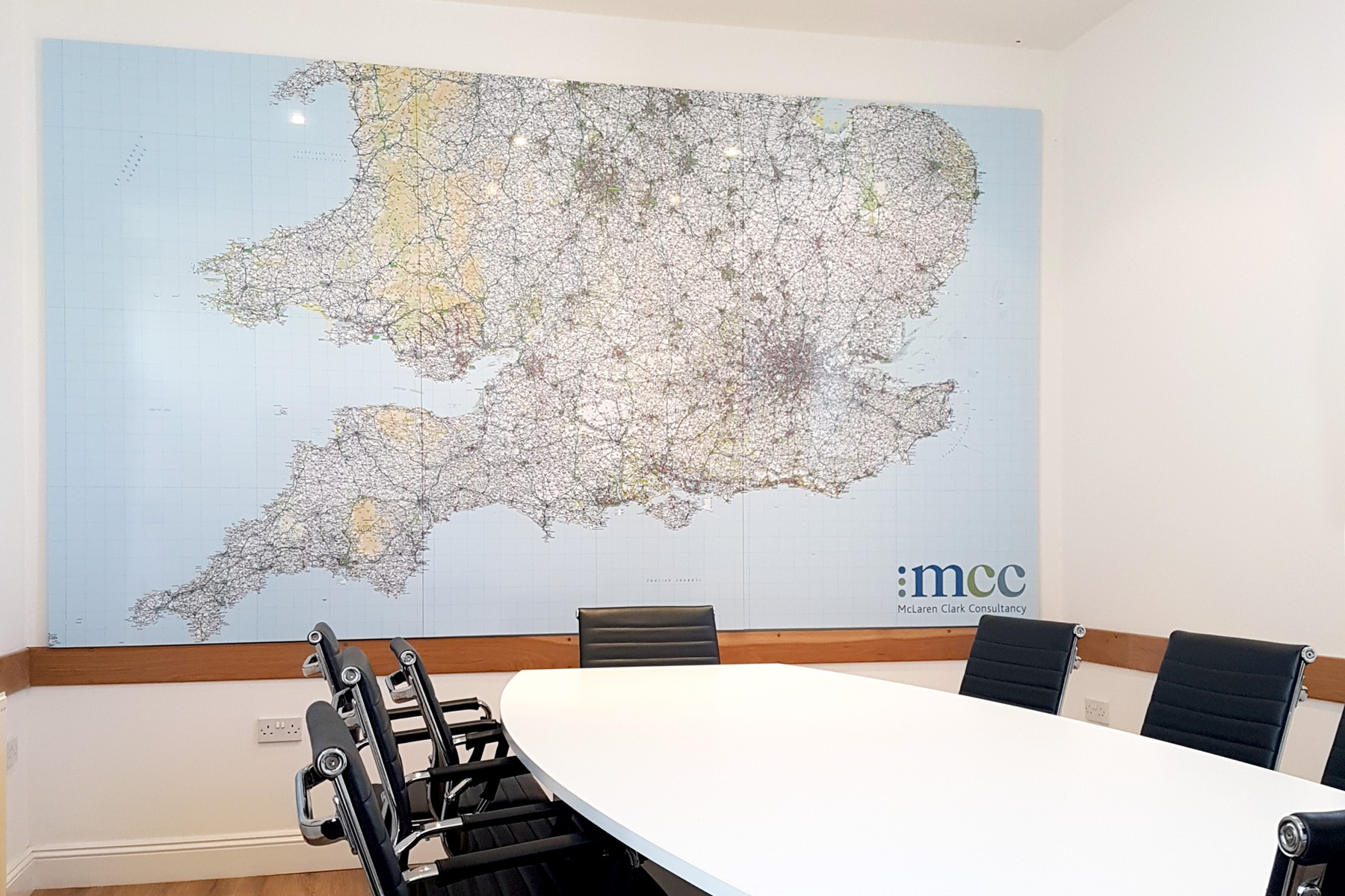 Custom Printed Whiteboard Map