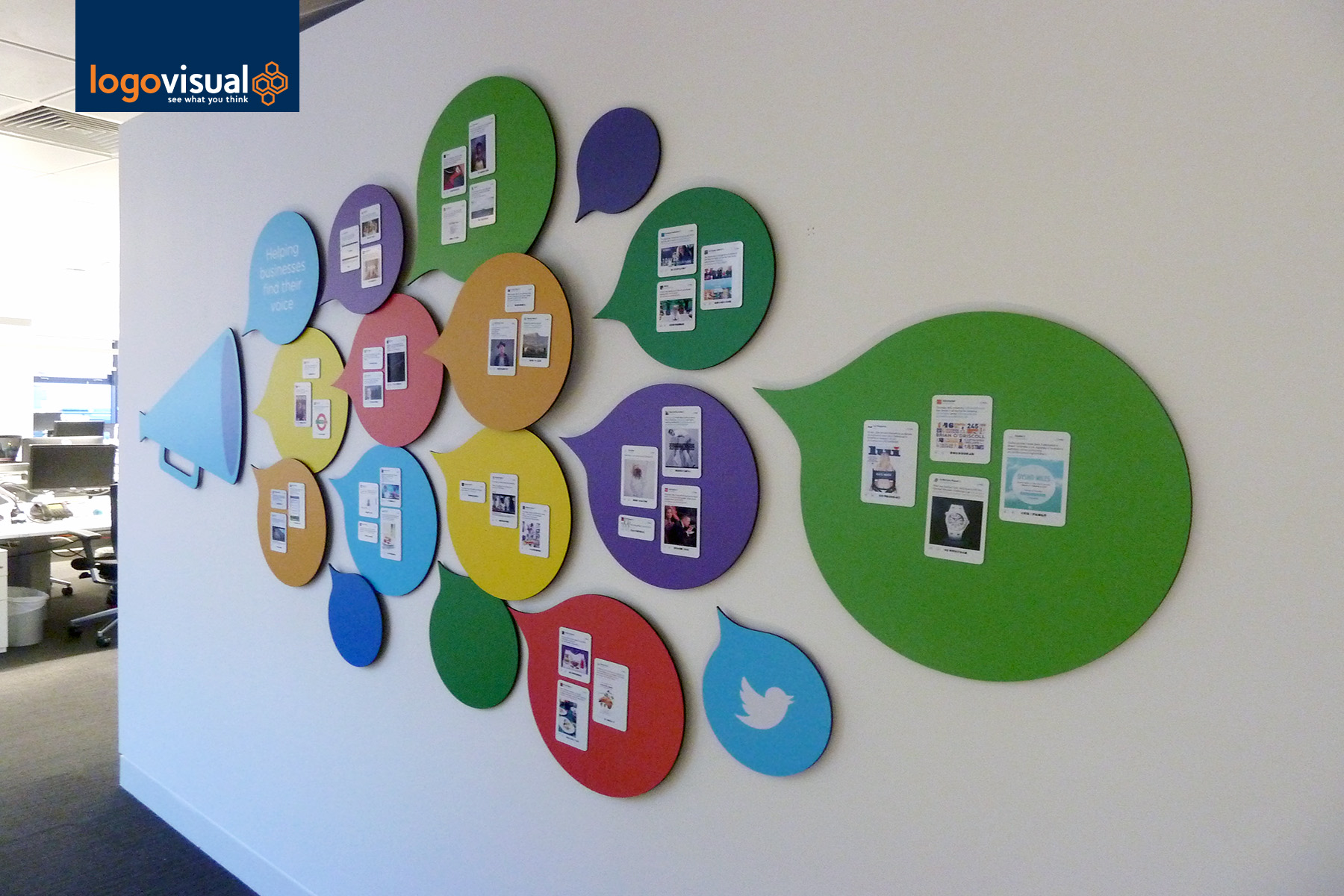 speech bubble dry wipe wall display