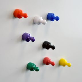 small multi coloured pin magnets