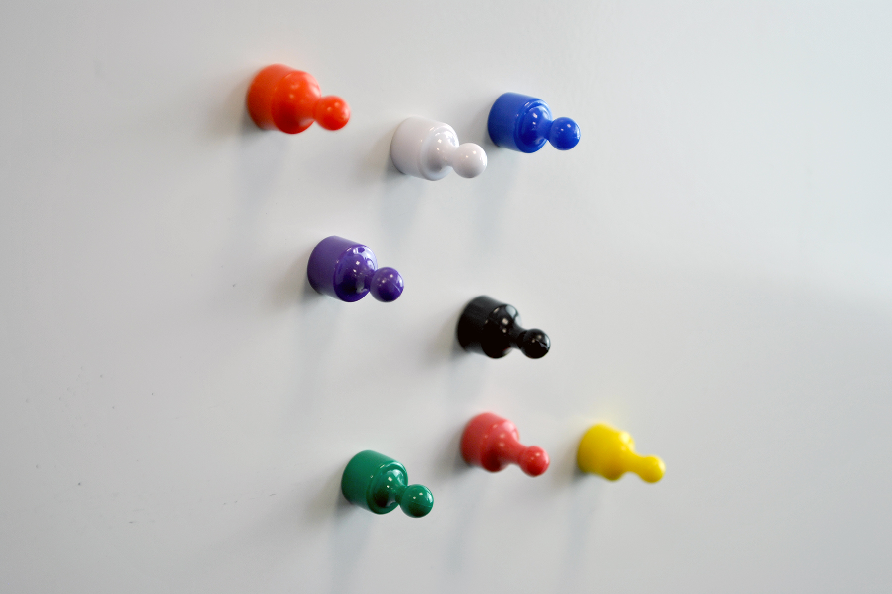 small multi coloured pin magnets