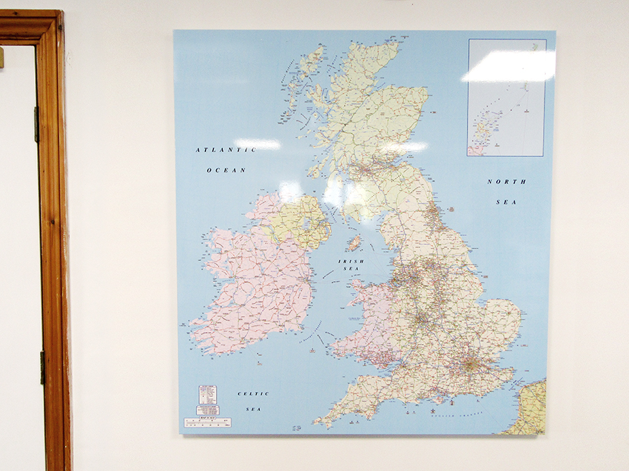 UK Map Whiteboard