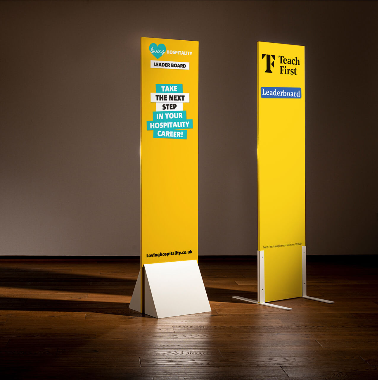 Custom printed leaderboard