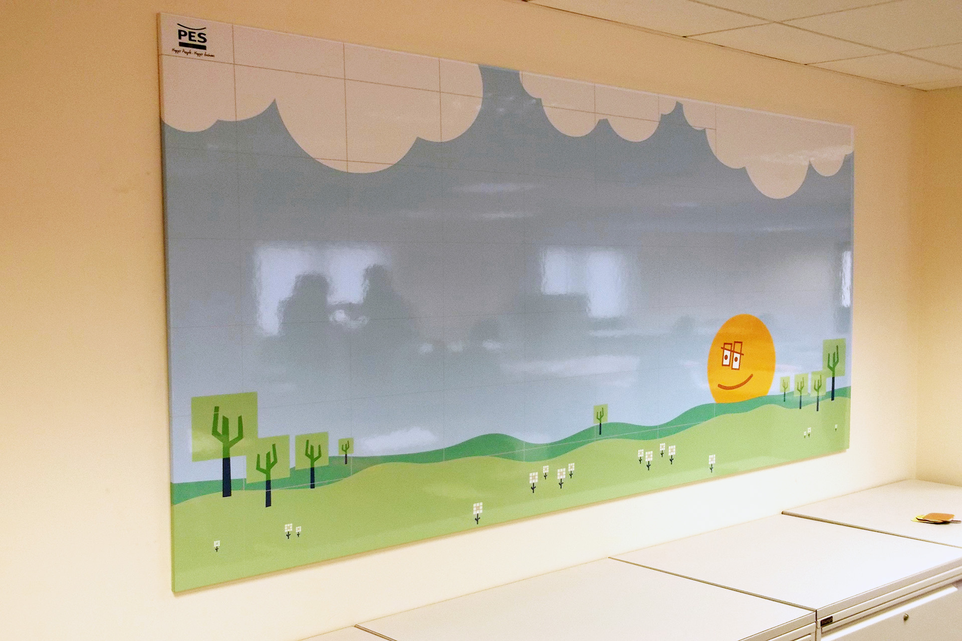 Custom printed whiteboard