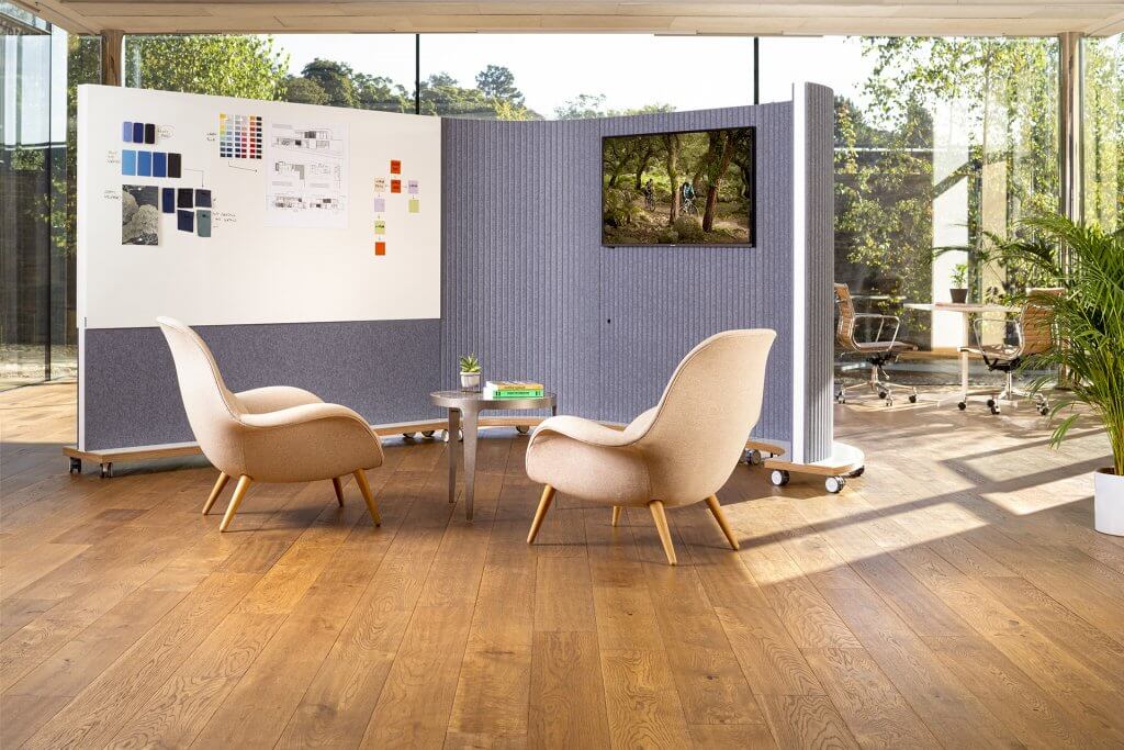 ThinkingWall Acoustic Mobile dividers, curves and AVs