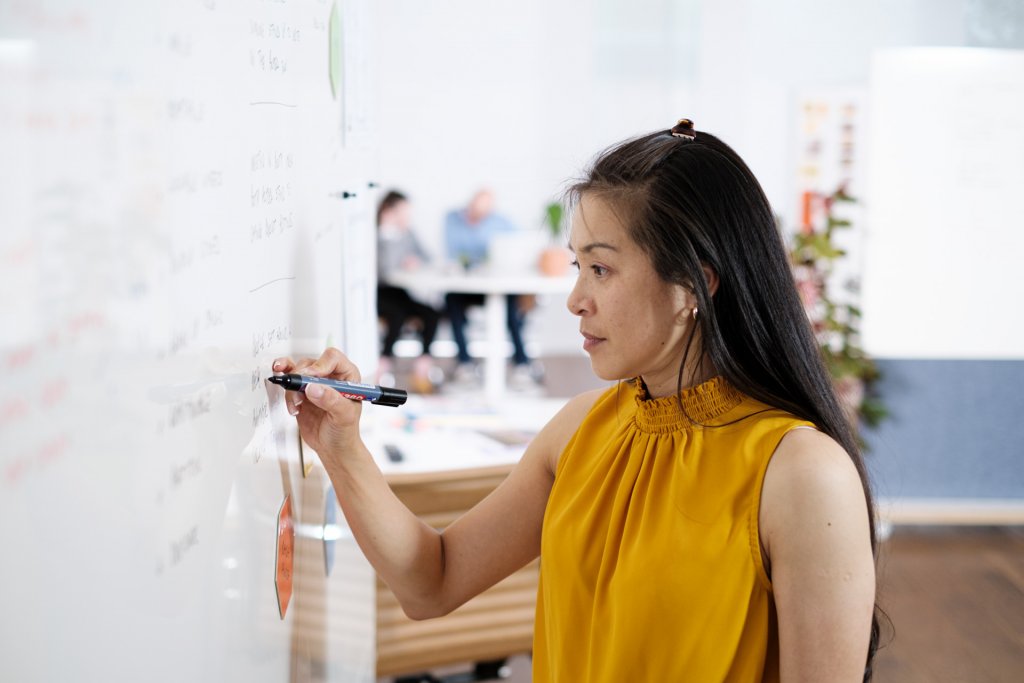 Writing on a ThinkingWall whiteboard