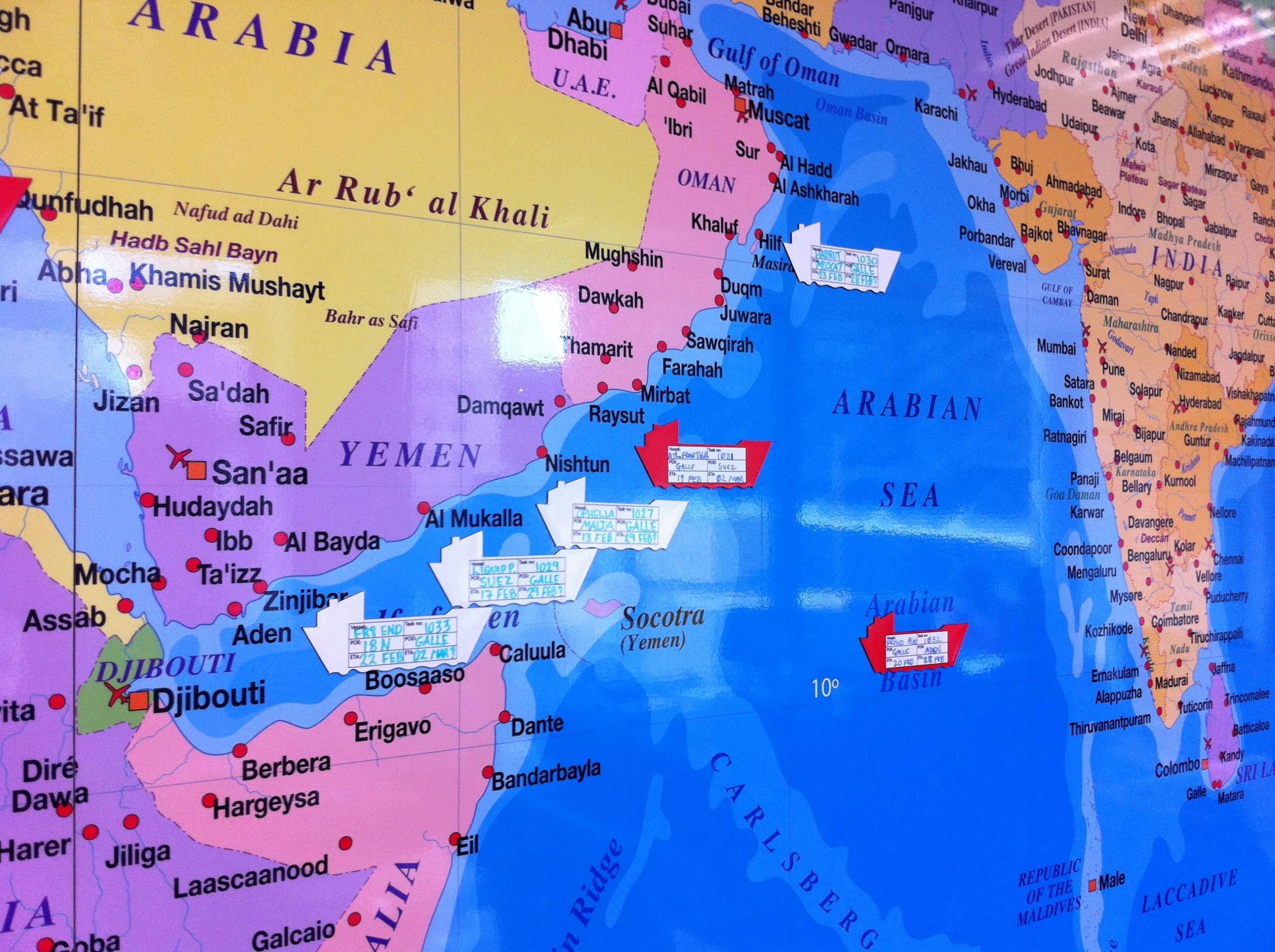 personalised magnetic shipping map