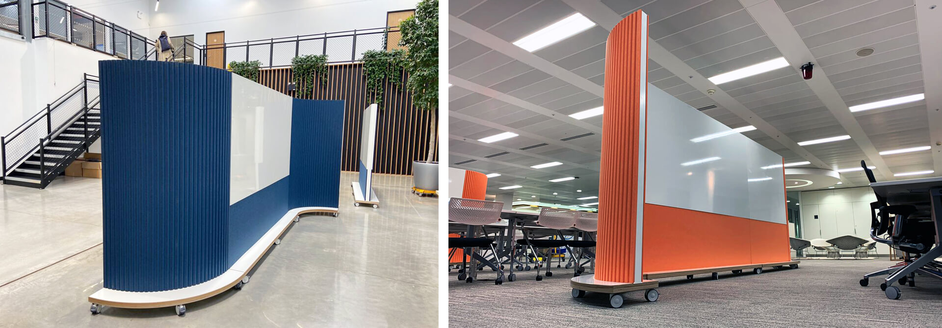 Custom colour acoustic freestanding wall