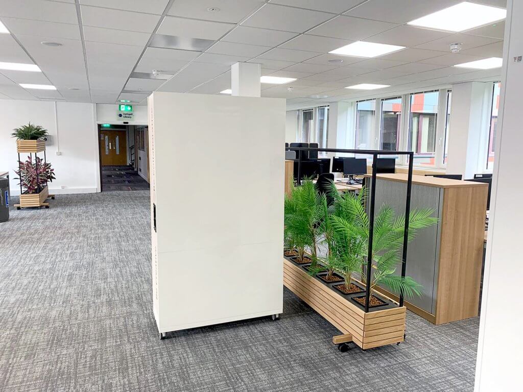 Reusing an old whiteboard unit on wheels to make a new smaller mobile whiteboard