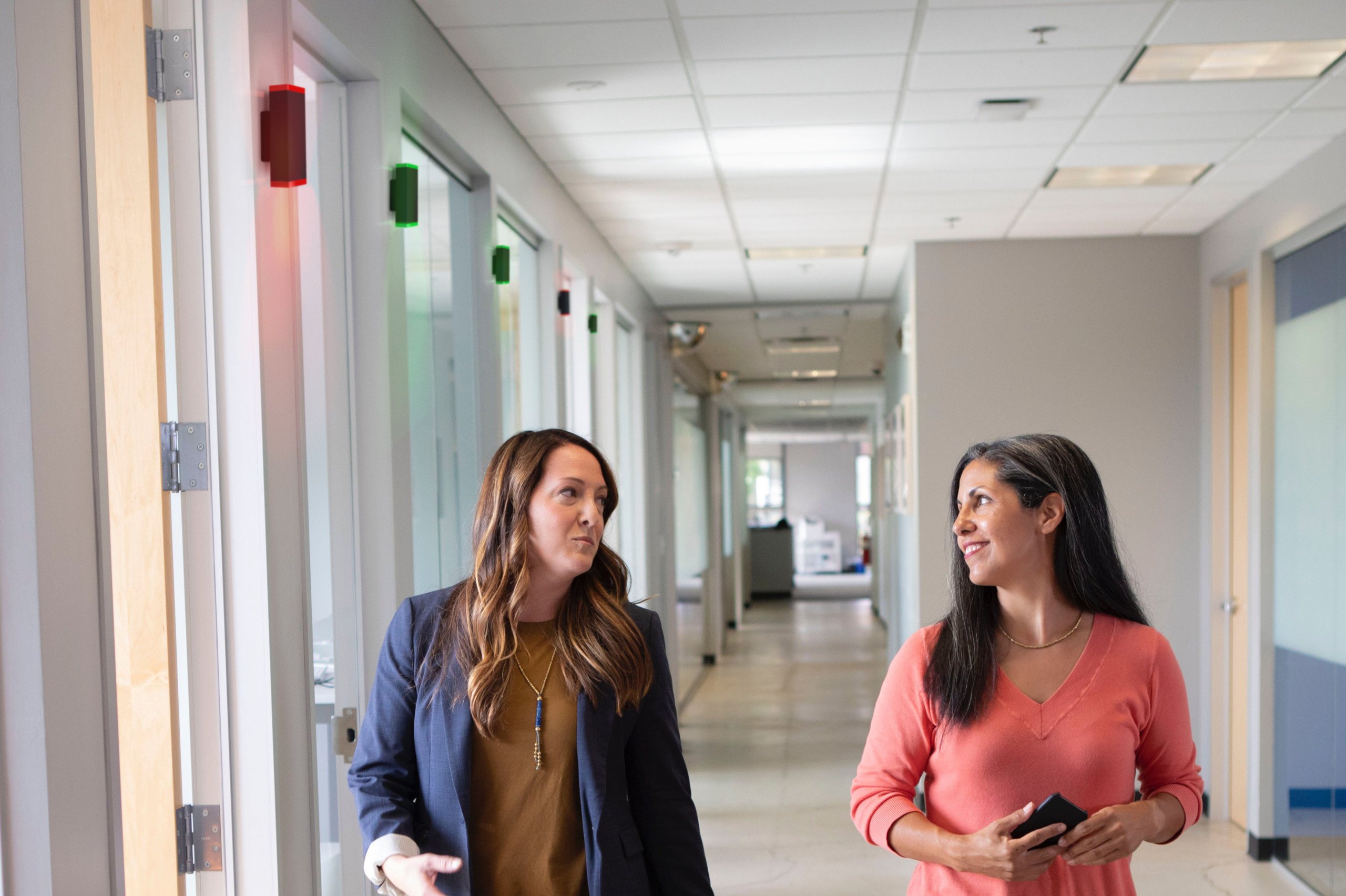 Occulights meeting room lights show green or red to indicate occupancy